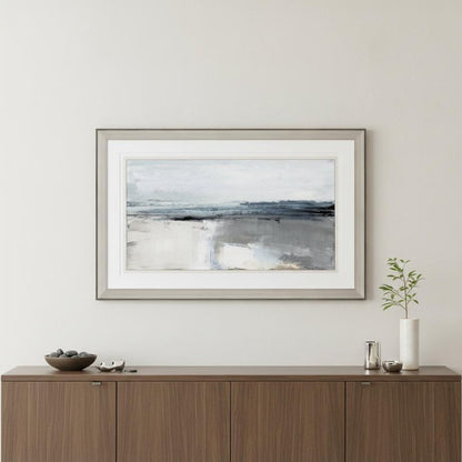 Moody Coast II Silver Framed Print Wall Art