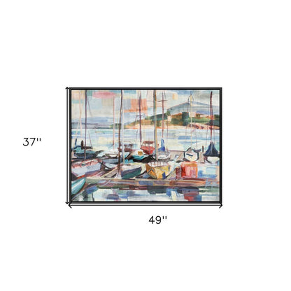 Leschi Evening Black Floater Frame Print Wall Art