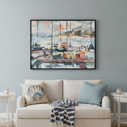 Leschi Evening Black Floater Frame Print Wall Art