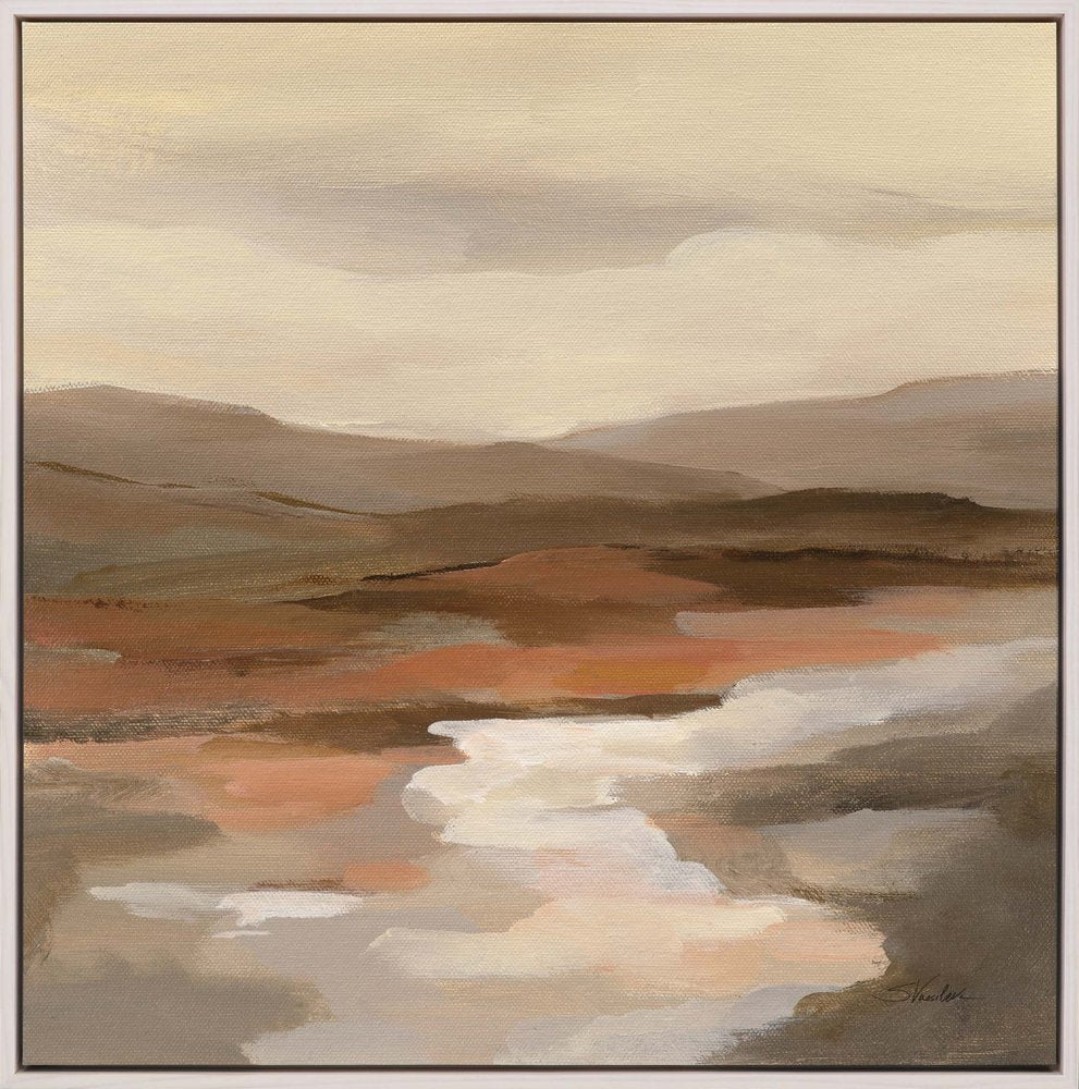 Cinnamon Riverbank I White Floater Frame Print Wall Art — view 1