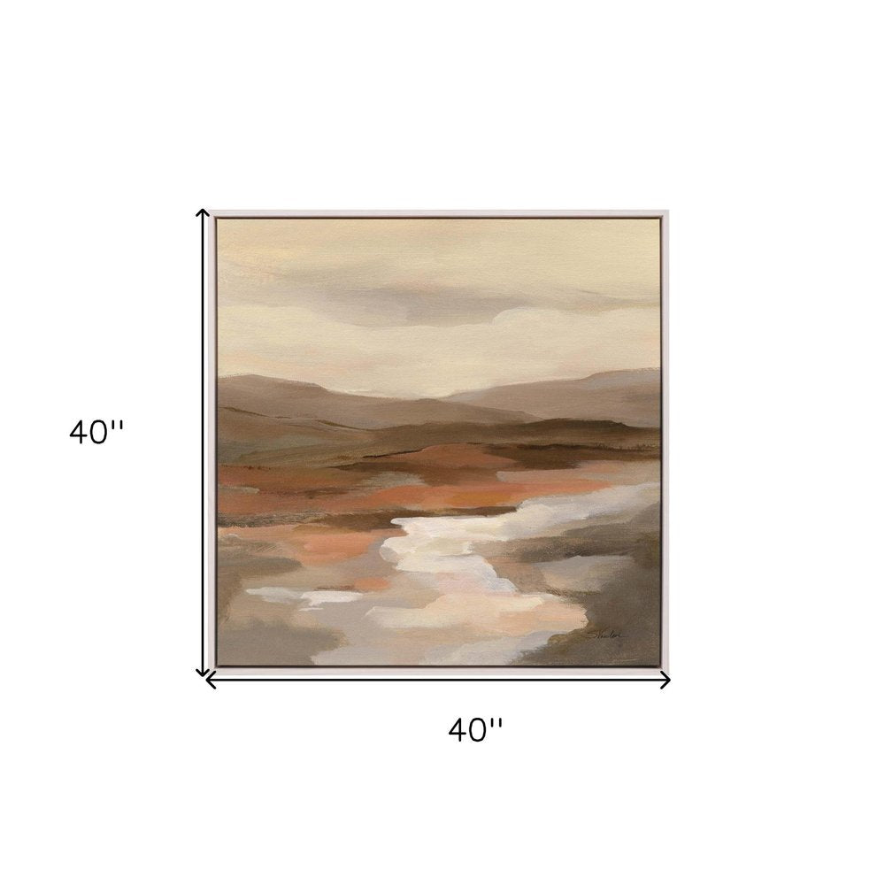 Cinnamon Riverbank I White Floater Frame Print Wall Art — view 4