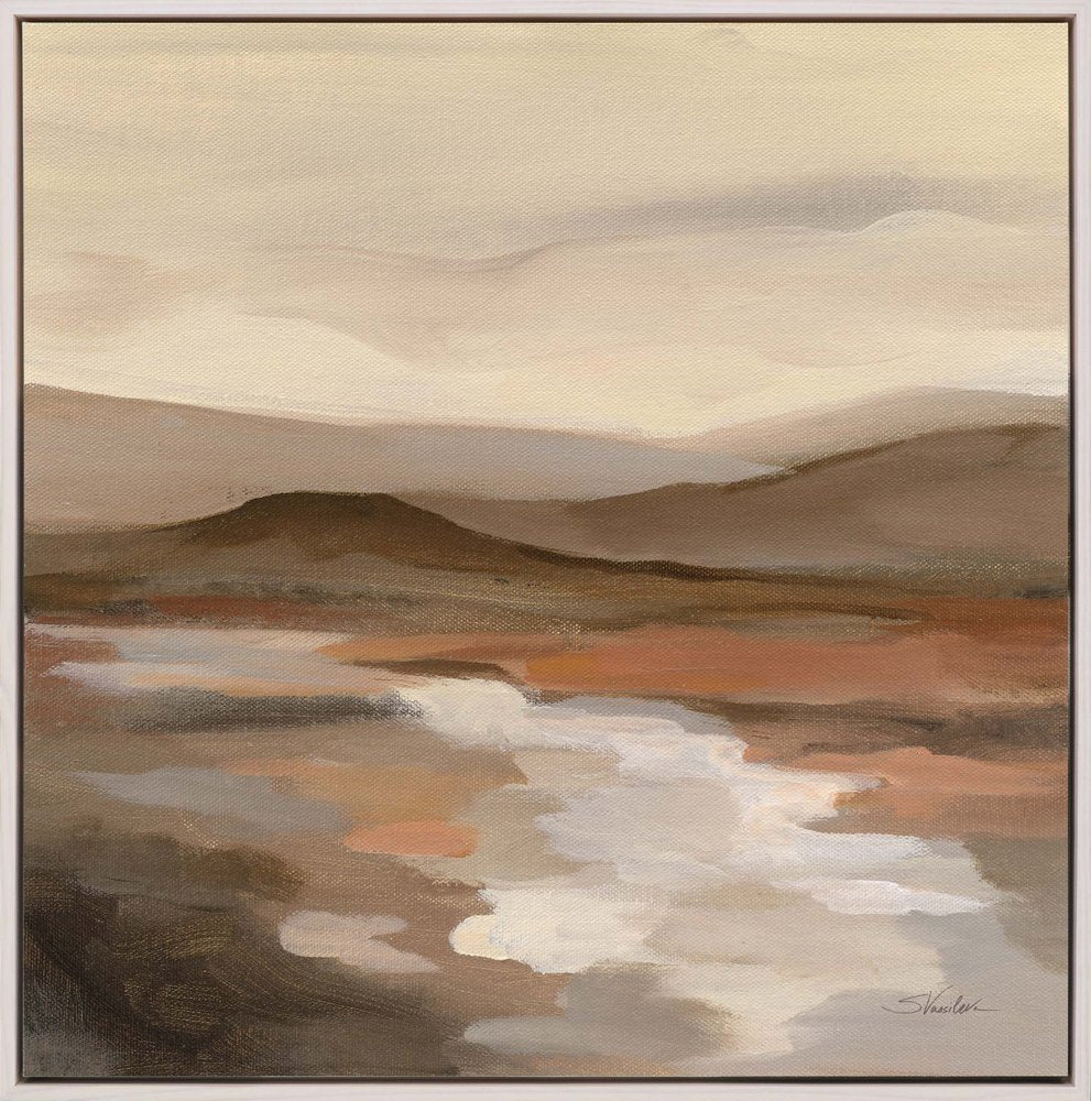 Cinnamon Riverbank II White Floater Frame Print Wall Art — view 1