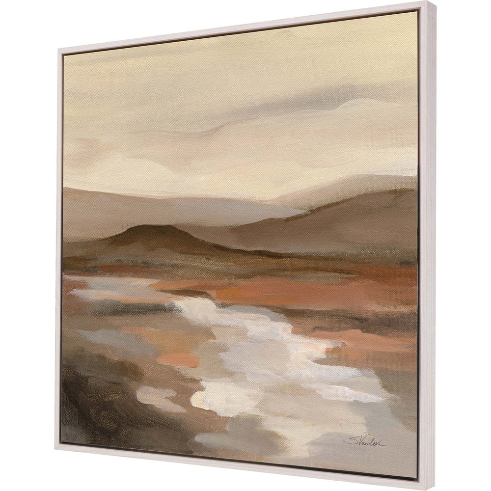 Cinnamon Riverbank II White Floater Frame Print Wall Art