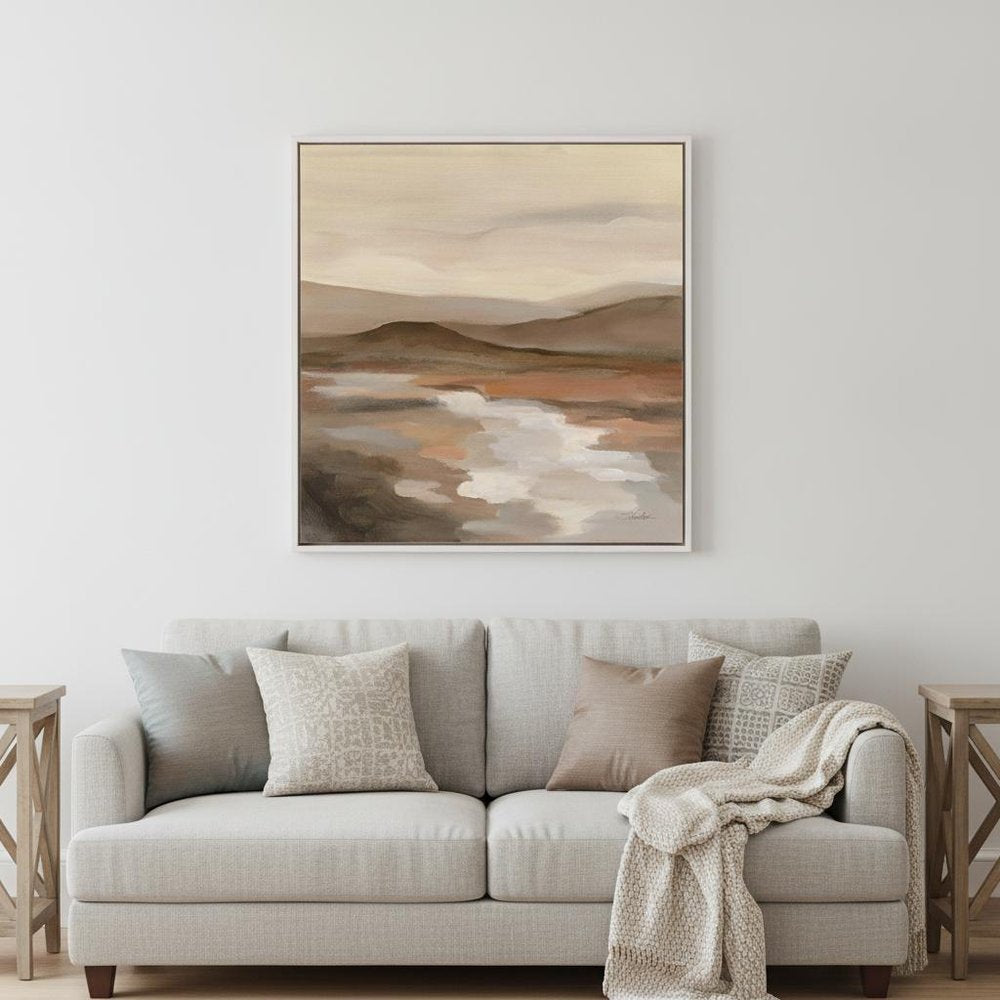 Cinnamon Riverbank II White Floater Frame Print Wall Art — view 5