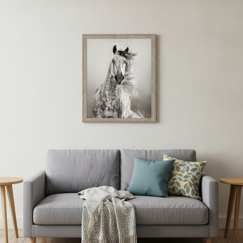 Caballo de Andaluz Silver Framed Print Wall Art