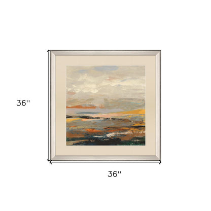 Warm Bay I Silver Framed Print Wall Art