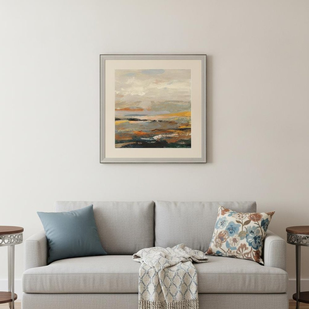 Warm Bay I Silver Framed Print Wall Art — view 5