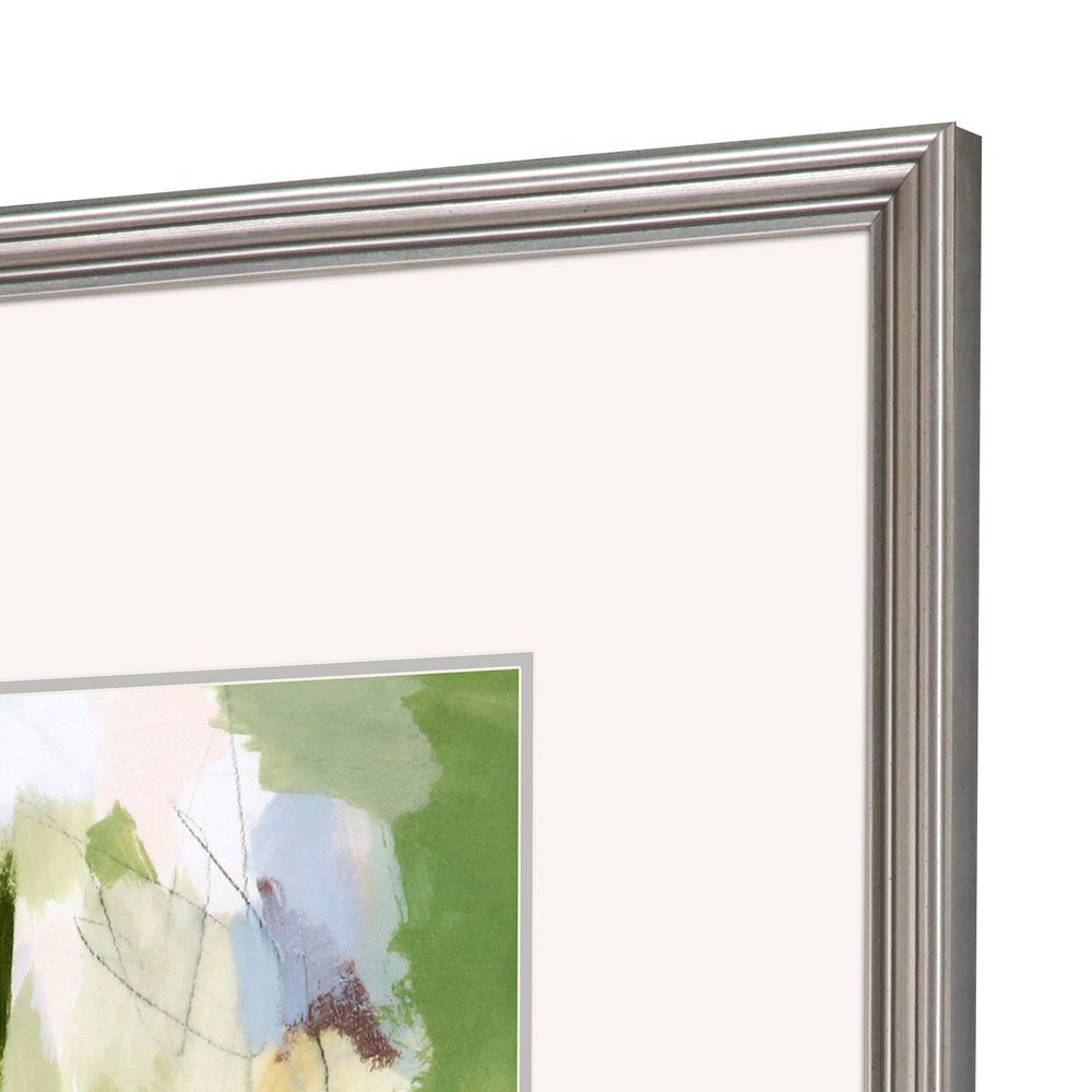 Set Of Four Verdure Silver Framed Print Wall Art