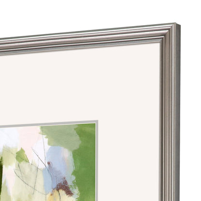 Set Of Four Verdure Silver Framed Print Wall Art