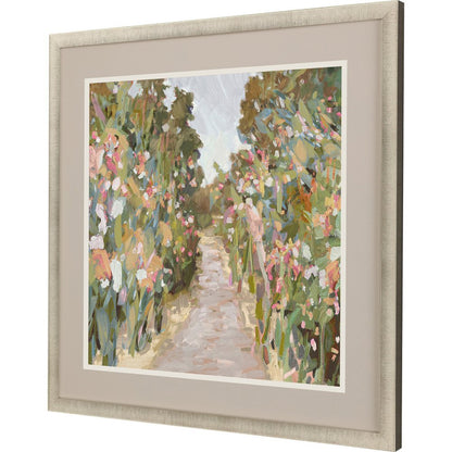 Garden Delight Path Gold Framed Print Wall Art