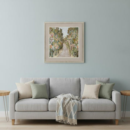 Garden Delight Path Gold Framed Print Wall Art