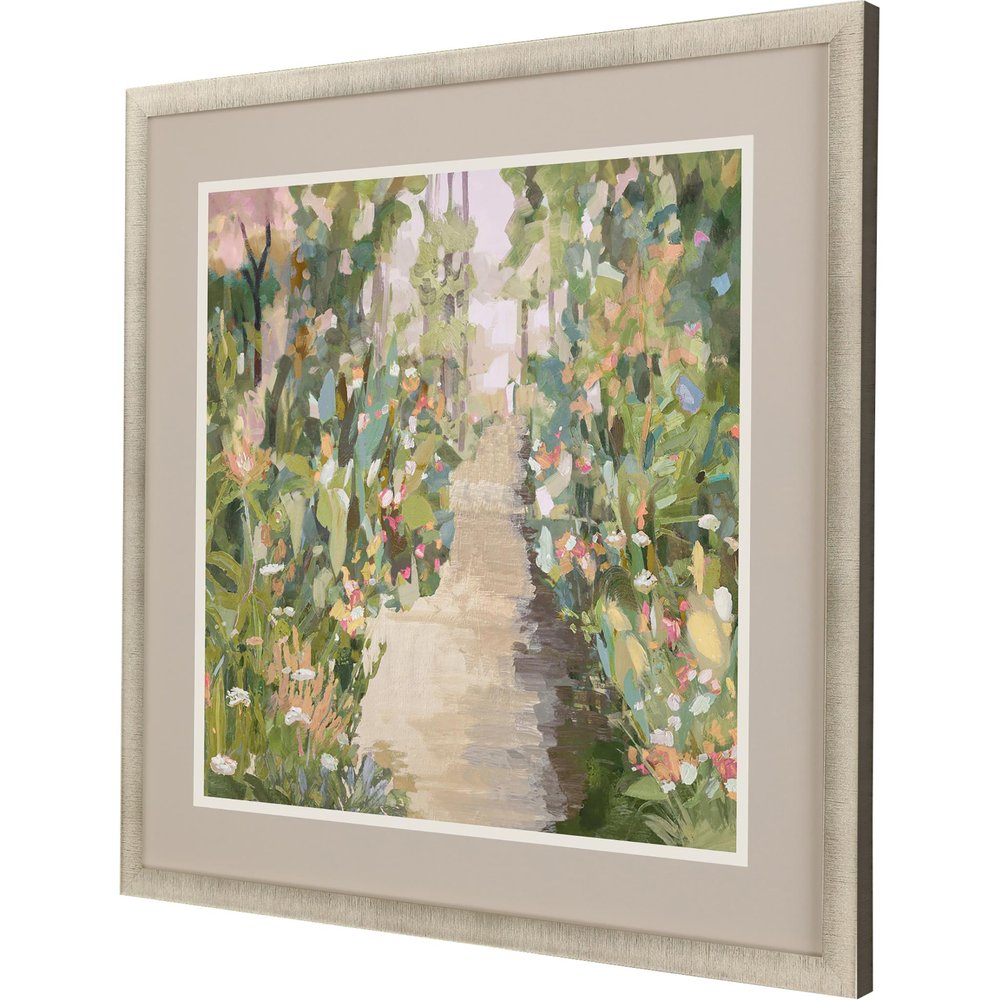 Garden Delight Lane Gold Framed Print Wall Art — view 2