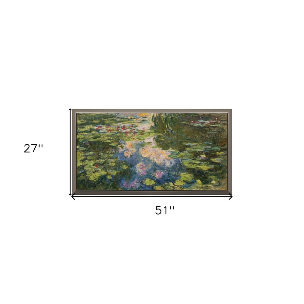 La Bassin aux Nympheas Silver Framed Print Wall Art — view 4