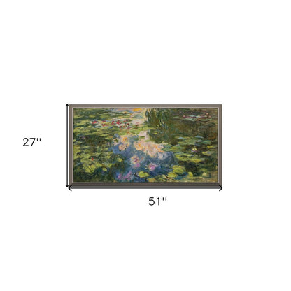 La Bassin aux Nympheas Silver Framed Print Wall Art
