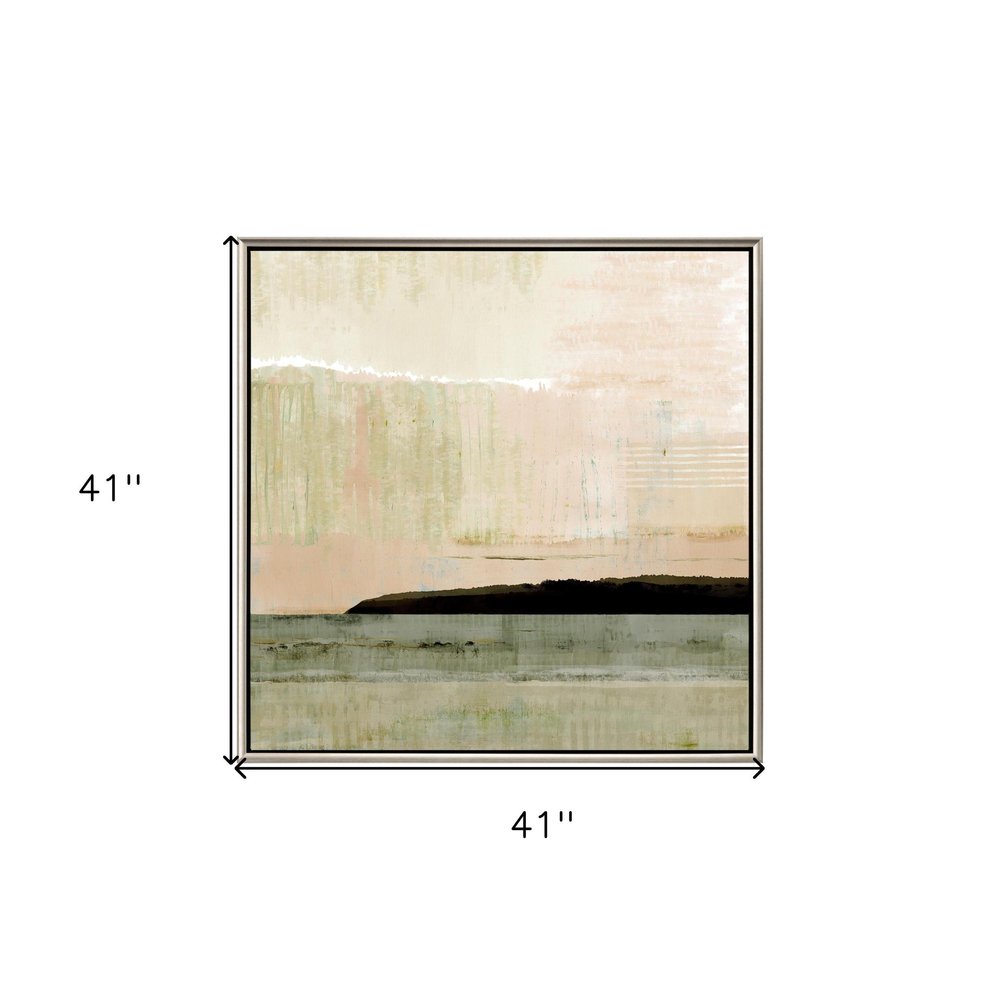 Blush Horizon I Silver Floater Frame Print Wall Art — view 5