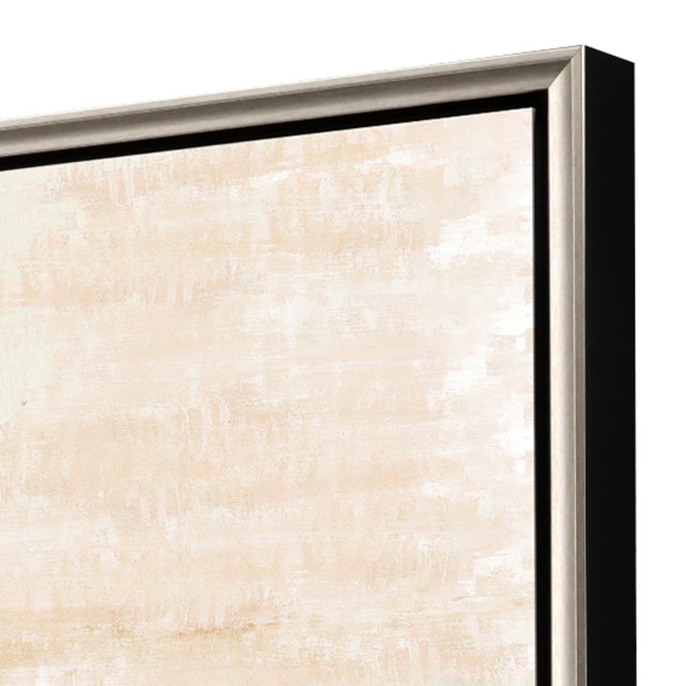 Blush Horizon I Silver Floater Frame Print Wall Art