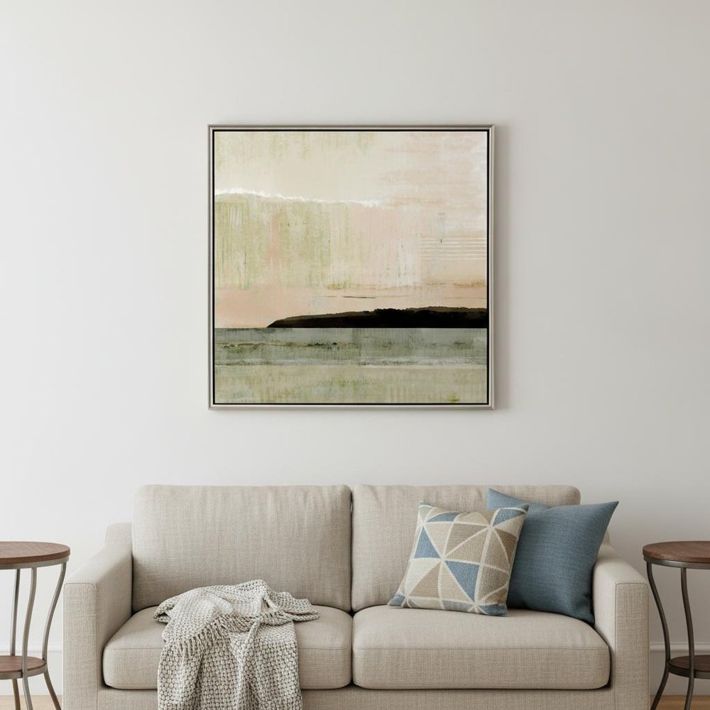 Blush Horizon I Silver Floater Frame Print Wall Art — view 14