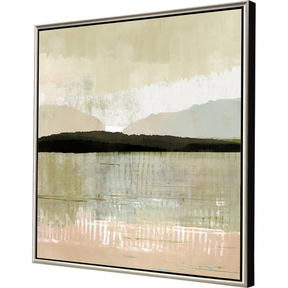 Blush Horizon II Silver Floater Frame Print Wall Art