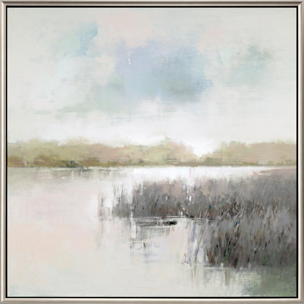 Dawn Glow Silver Floater Frame Print Wall Art — view 1