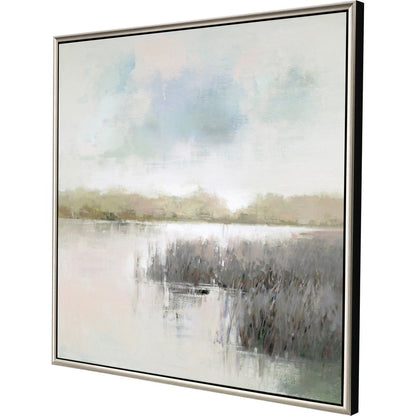 Dawn Glow Silver Floater Frame Print Wall Art
