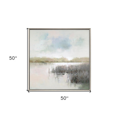 Dawn Glow Silver Floater Frame Print Wall Art