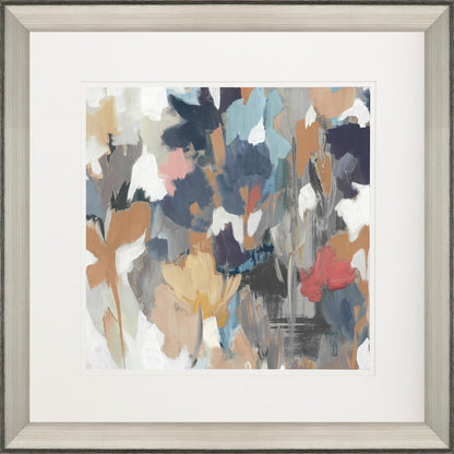 Corner Flower Stand I Silver Framed Print Wall Art