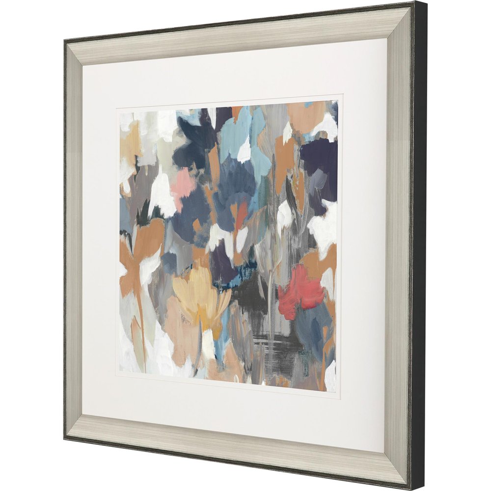 Corner Flower Stand I Silver Framed Print Wall Art — view 2