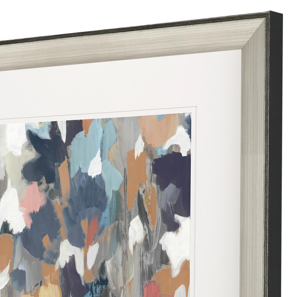 Corner Flower Stand I Silver Framed Print Wall Art