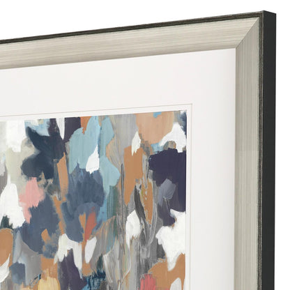 Corner Flower Stand I Silver Framed Print Wall Art
