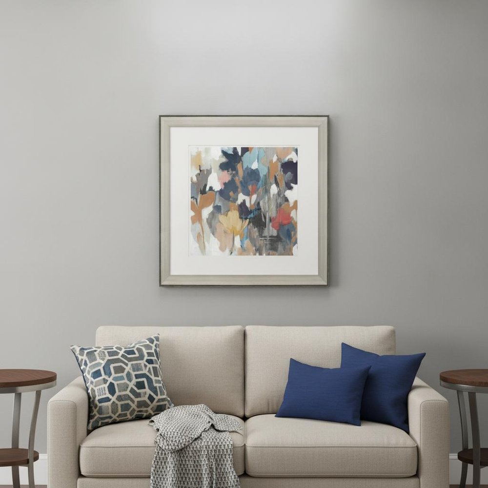 Corner Flower Stand I Silver Framed Print Wall Art — view 5