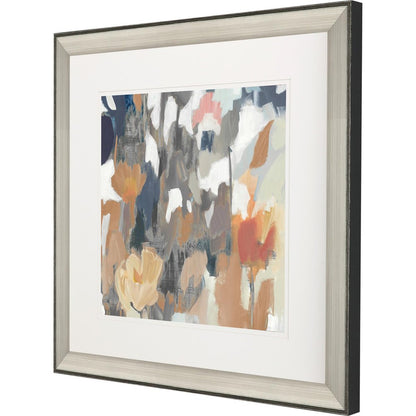 Corner Flower Stand II Silver Framed Print Wall Art