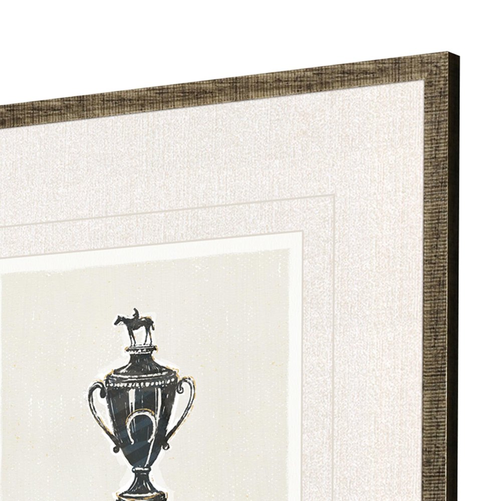 Set Of Four Equestrian Gold Framed Print Wall Art — view 4