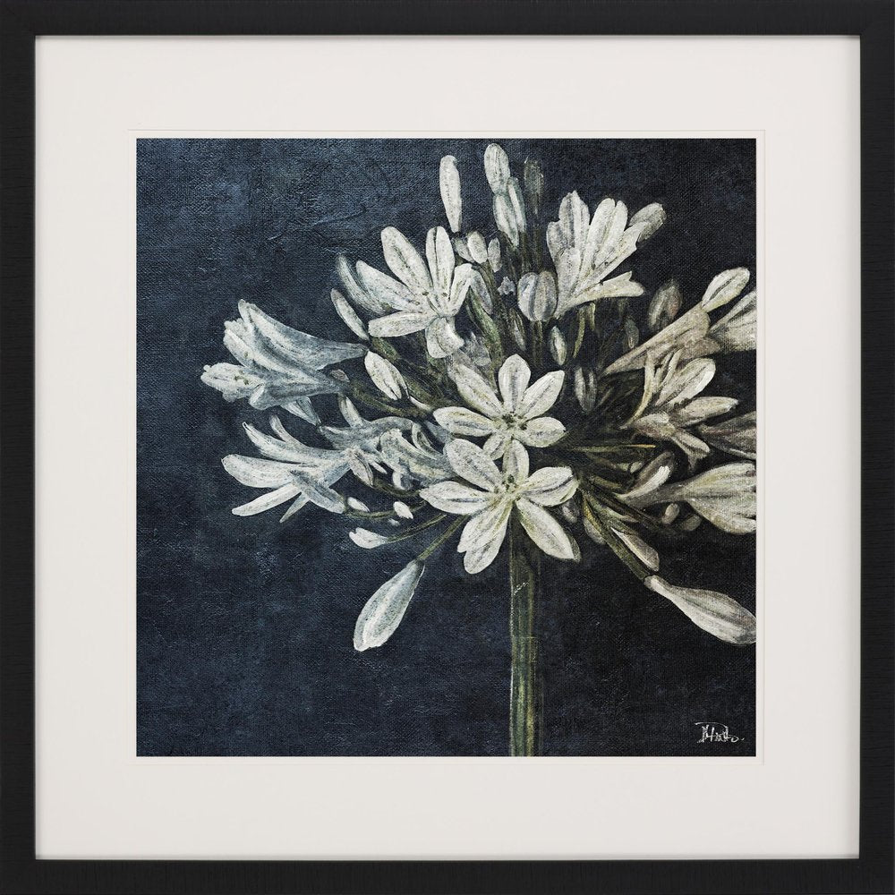 Midnight Lilies I Black Framed Print Wall Art — view 1