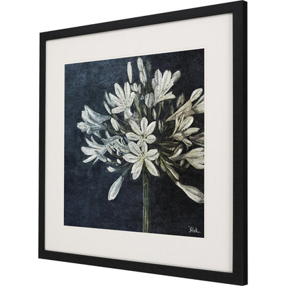 Midnight Lilies I Black Framed Print Wall Art