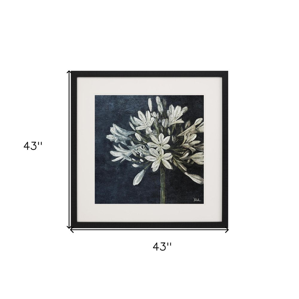 Midnight Lilies I Black Framed Print Wall Art — view 4