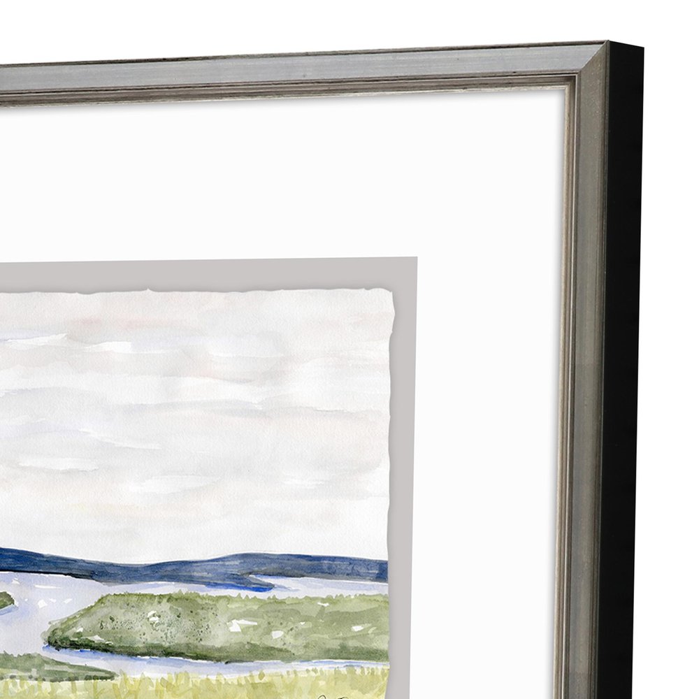 Set Of Two Waterside Marsh Silver Framed Print Wall Art — view 3