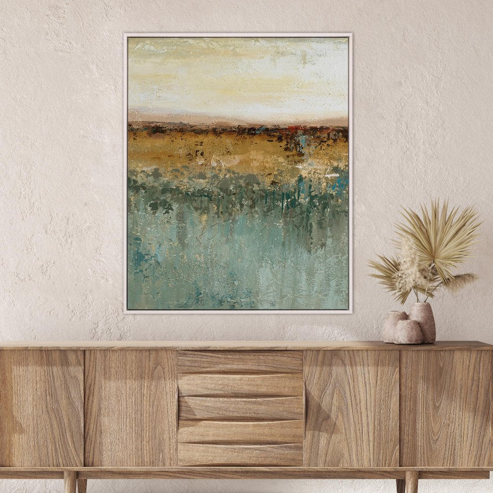 Antique Contemporary White Floater Frame Print Wall Art — view 2