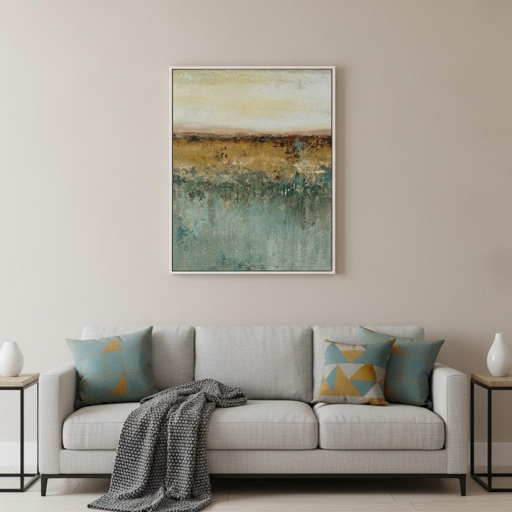 Antique Contemporary White Floater Frame Print Wall Art — view 6