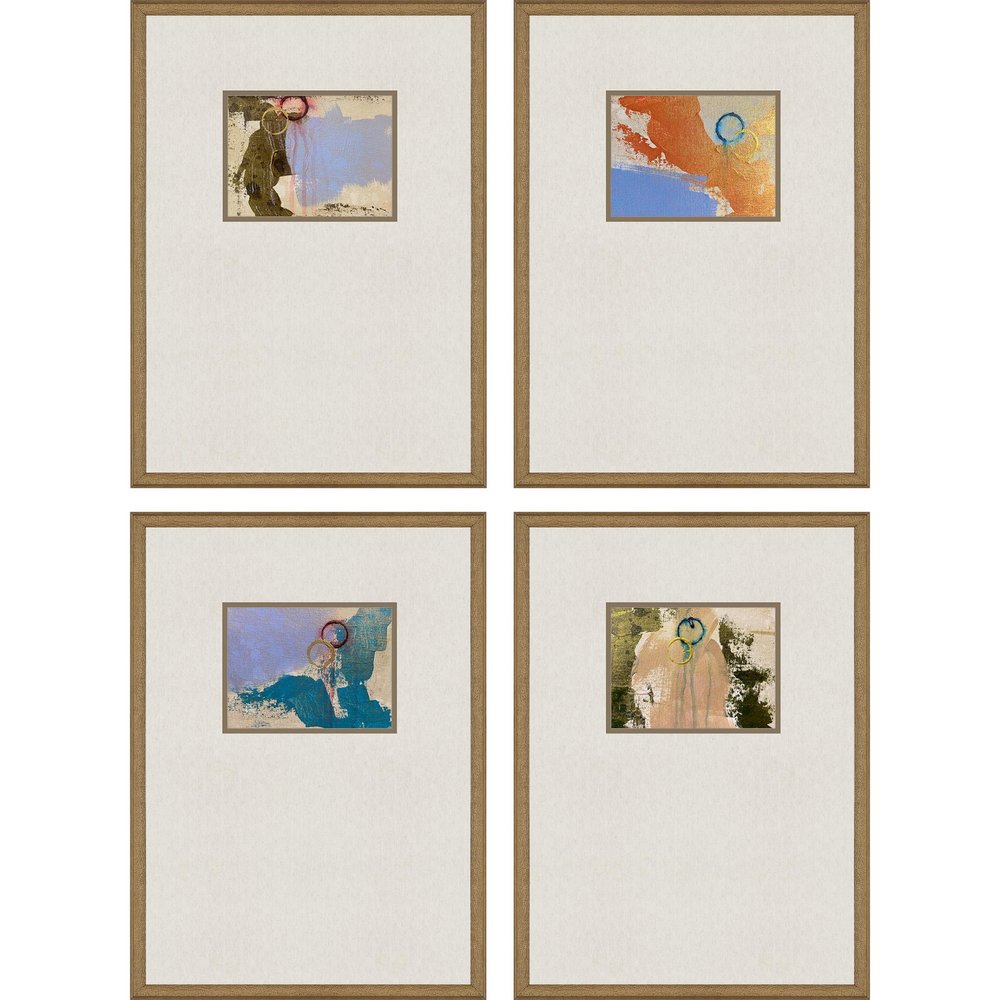 Set Of Four Discovery II Gold Framed Print Wall Art — view 1
