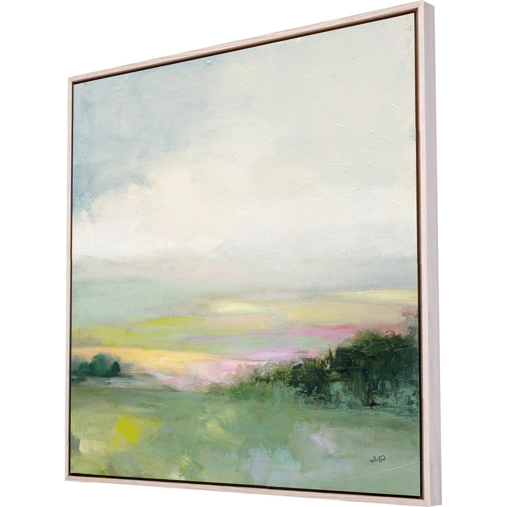 Glowing Valley White Floater Frame Print Wall Art — view 2