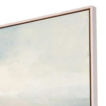 Glowing Valley White Floater Frame Print Wall Art
