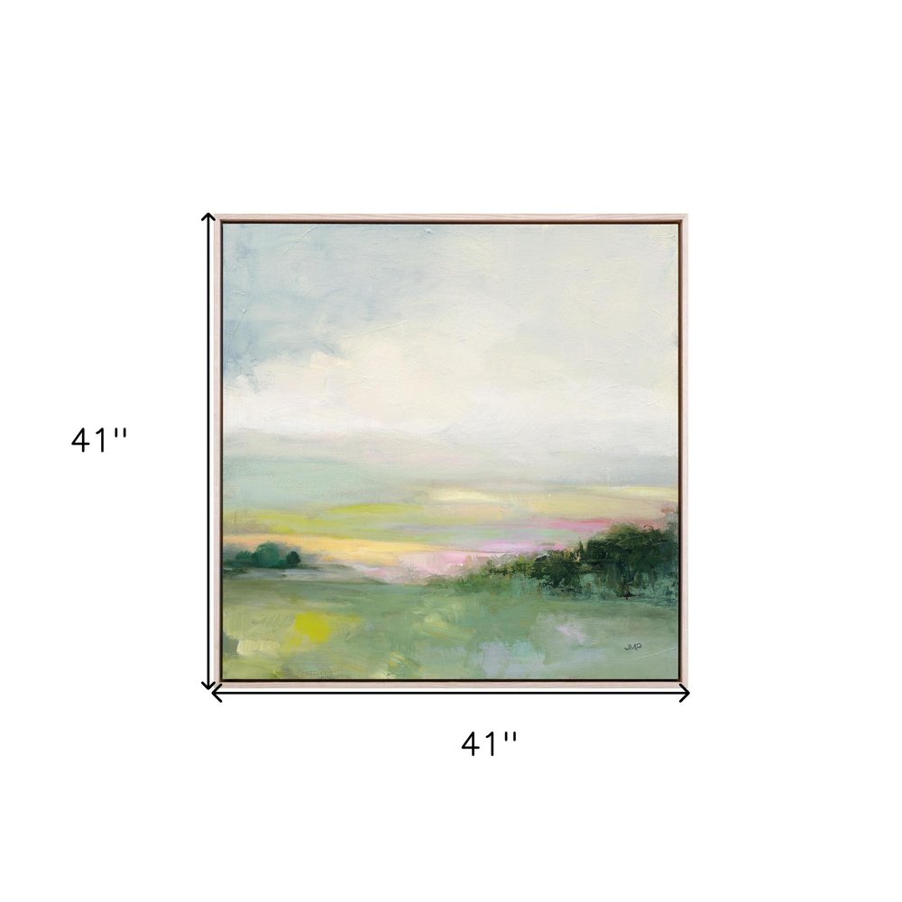 Glowing Valley White Floater Frame Print Wall Art — view 4