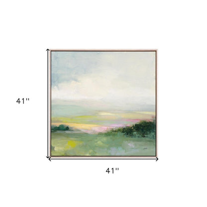 Glowing Valley White Floater Frame Print Wall Art