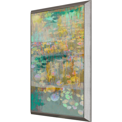 Reeds and Lilies I Silver Framed Print Wall Art