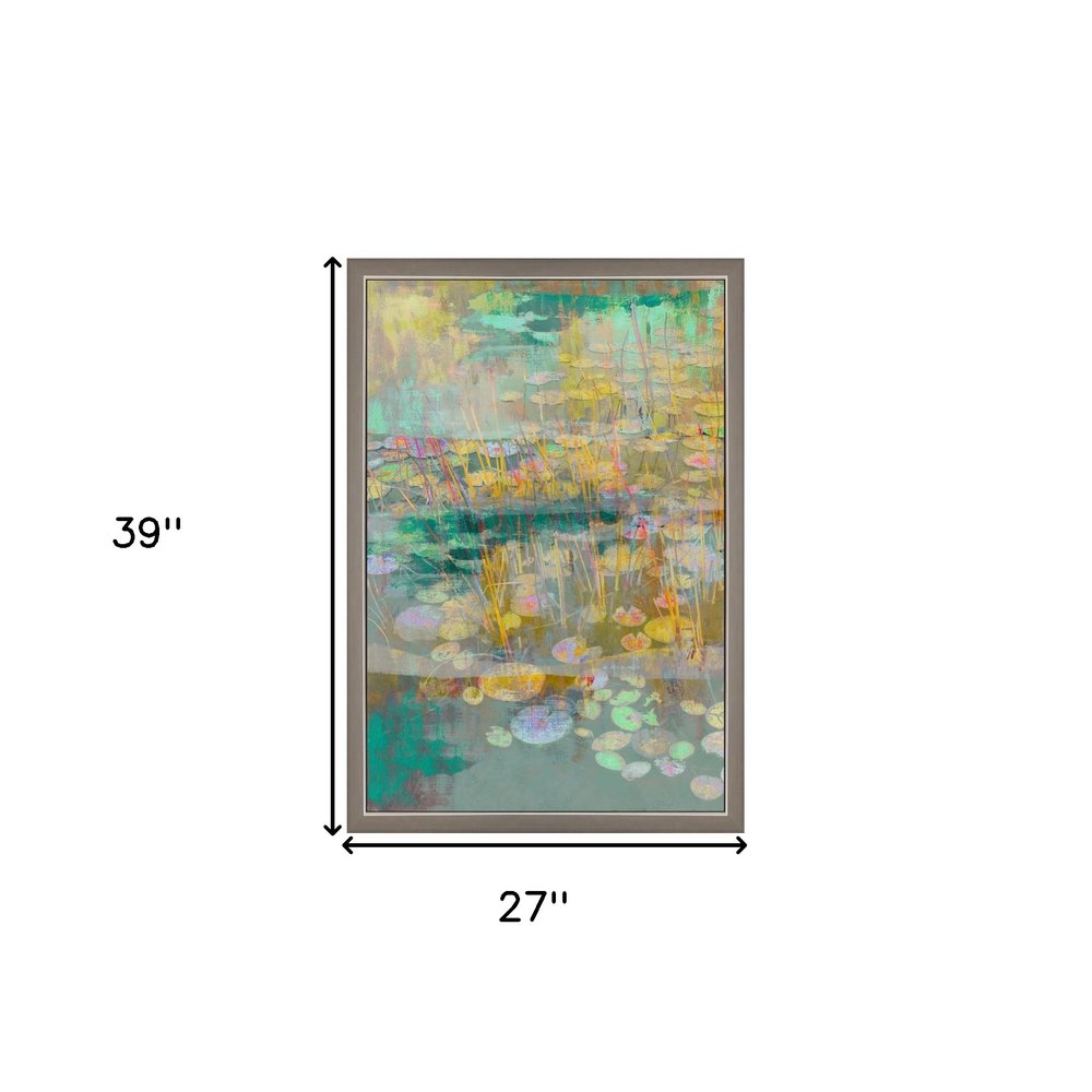 Reeds and Lilies I Silver Framed Print Wall Art — view 4