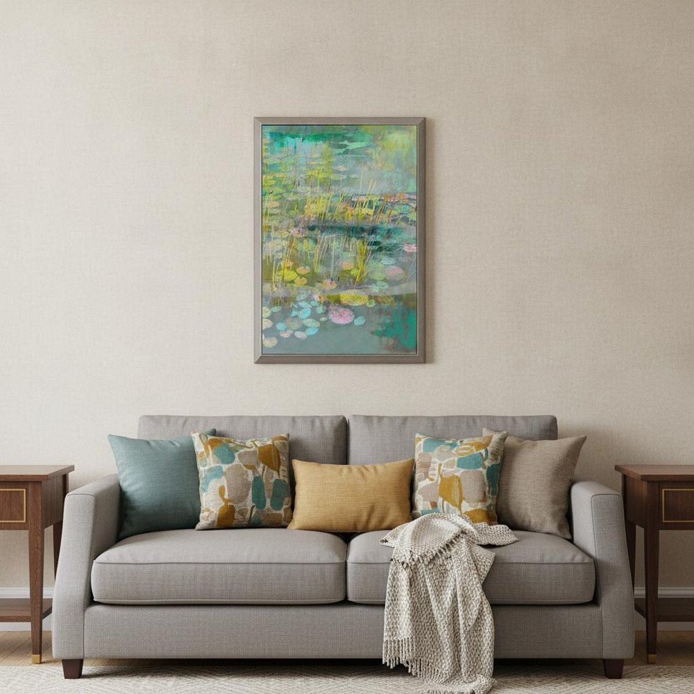 Reeds and Lilies II Silver Framed Print Wall Art — view 5