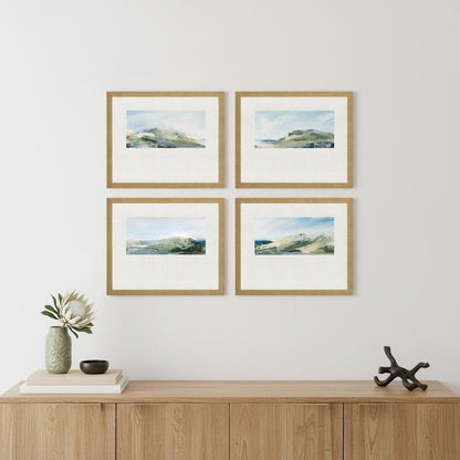 Set Of Four Natures Peace Gold Framed Print Wall Art