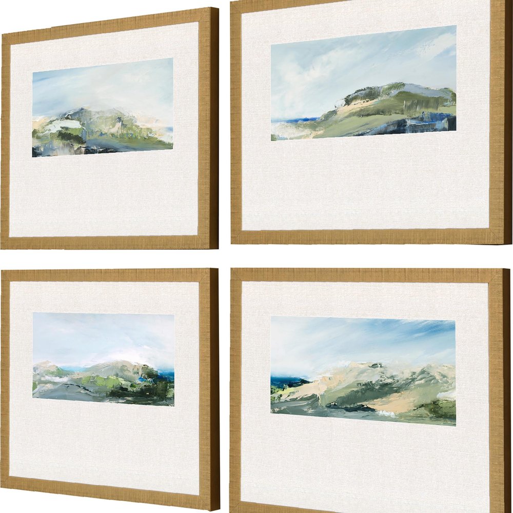 Set Of Four Natures Peace Gold Framed Print Wall Art — view 2