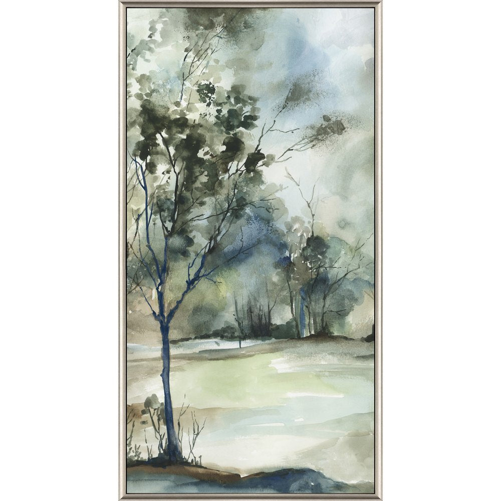 Forest Grove I Silver Floater Frame Print Wall Art — view 1
