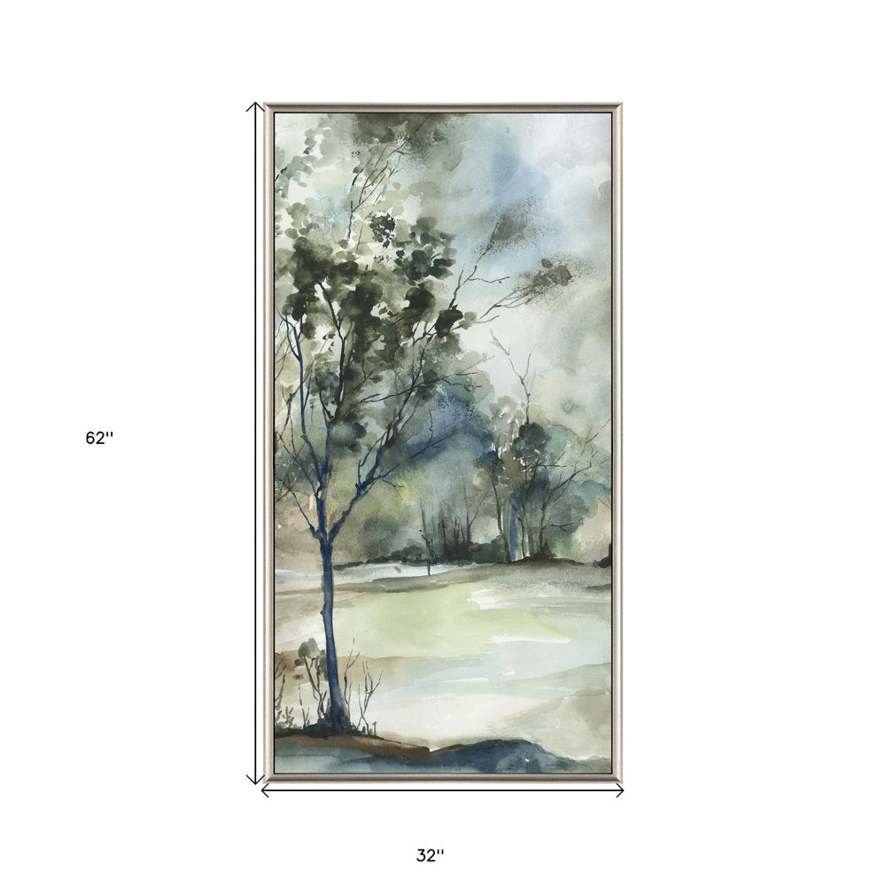 Forest Grove I Silver Floater Frame Print Wall Art